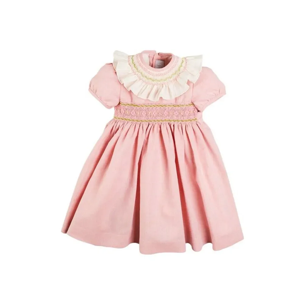Pepa London Girls Bib Collar Short Sleeve Dress